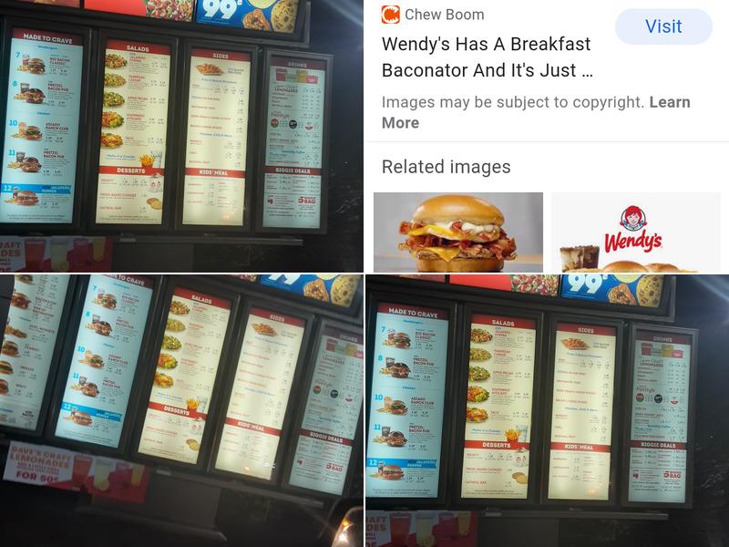 Wendy's Menu