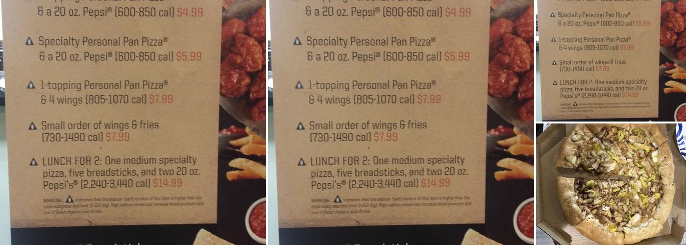 Pizza Hut Menu