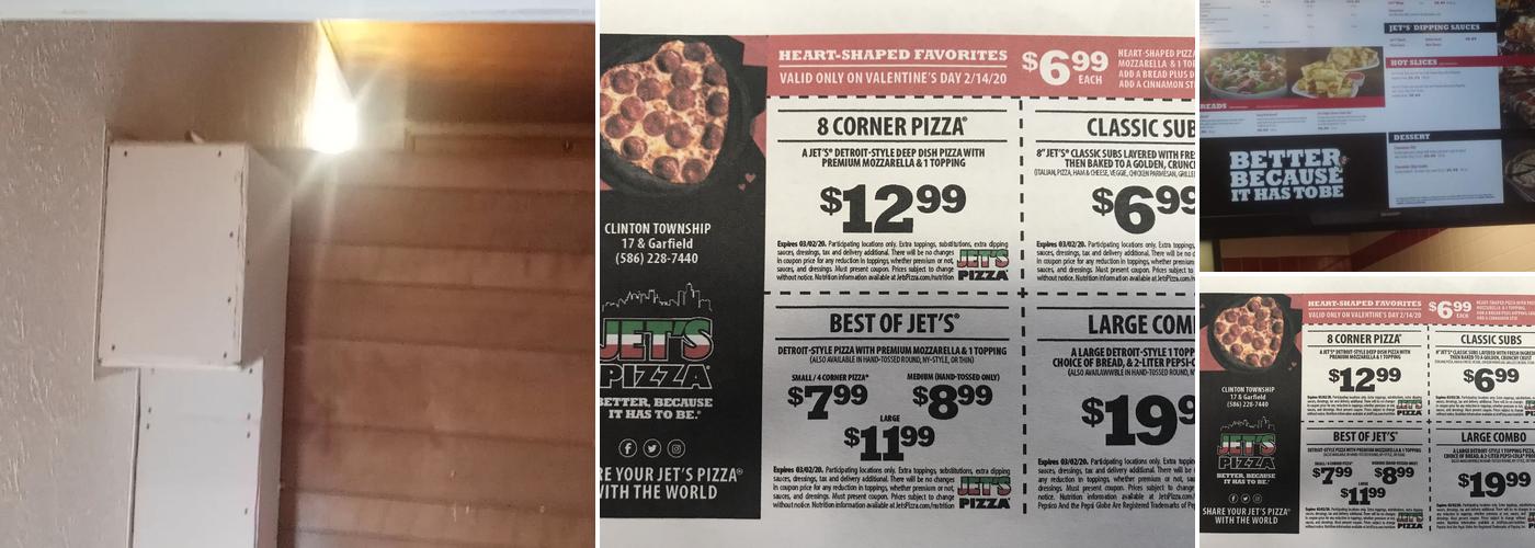 Jet's Pizza Menu