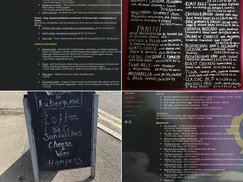 Aubergine Fine Food & Wine Menu