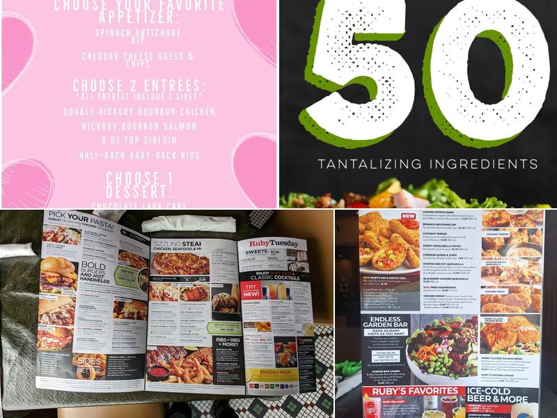 Ruby Tuesday Menu
