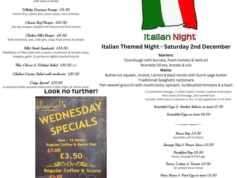 David's of Sudbury Menu