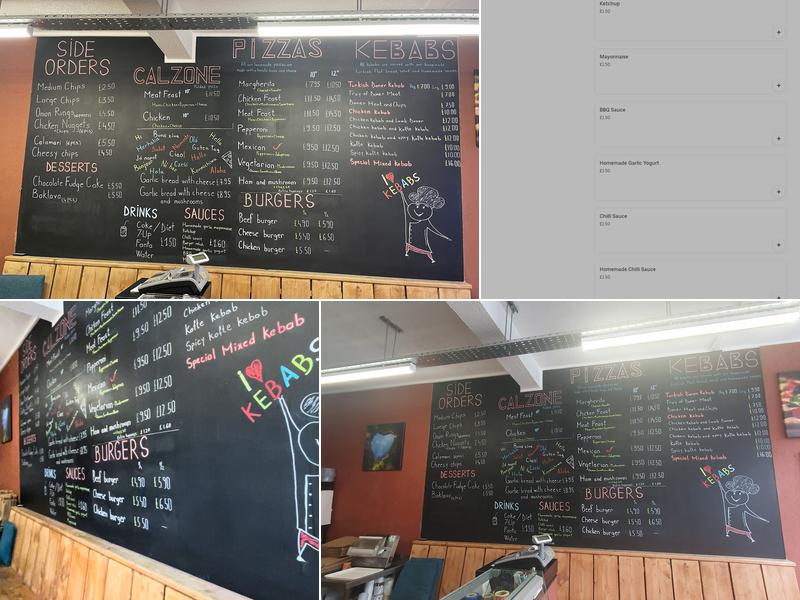 TURKISH KEBAB & PIZZA Menu