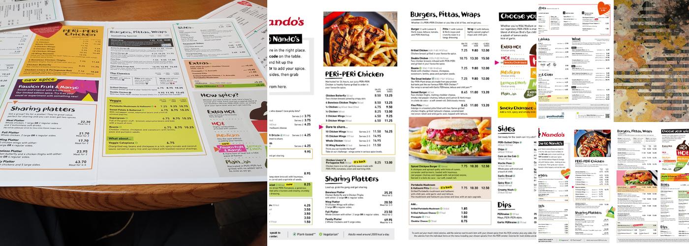 Nando's Cheshire Oaks Menu