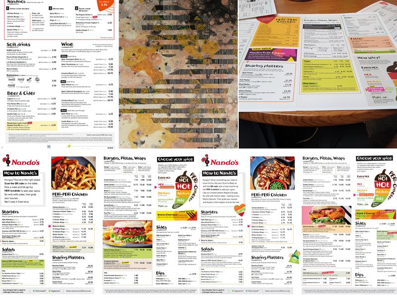 Nando's Cheshire Oaks Menu