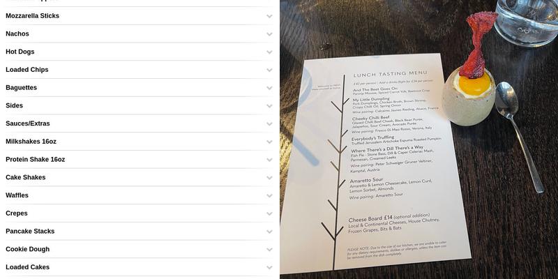 The Loaded Food Company Heaton Menu