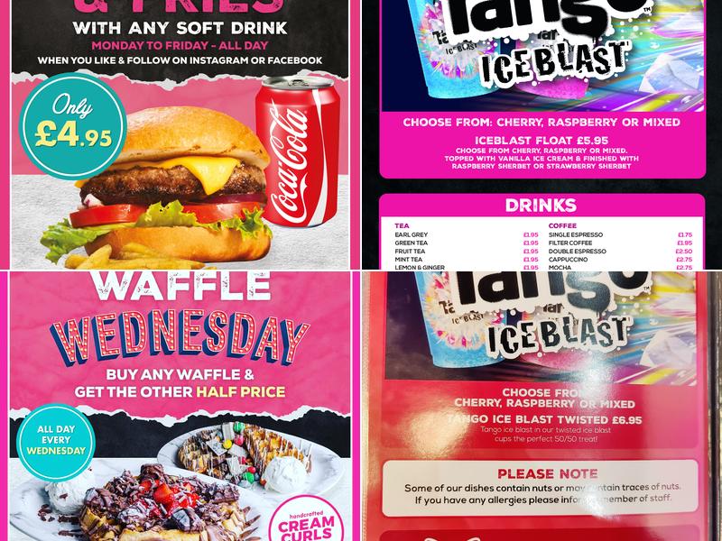 Cream Curls Newcastle Menu