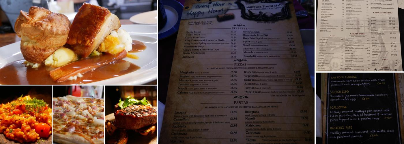 Sambuca Forest Hall Menu