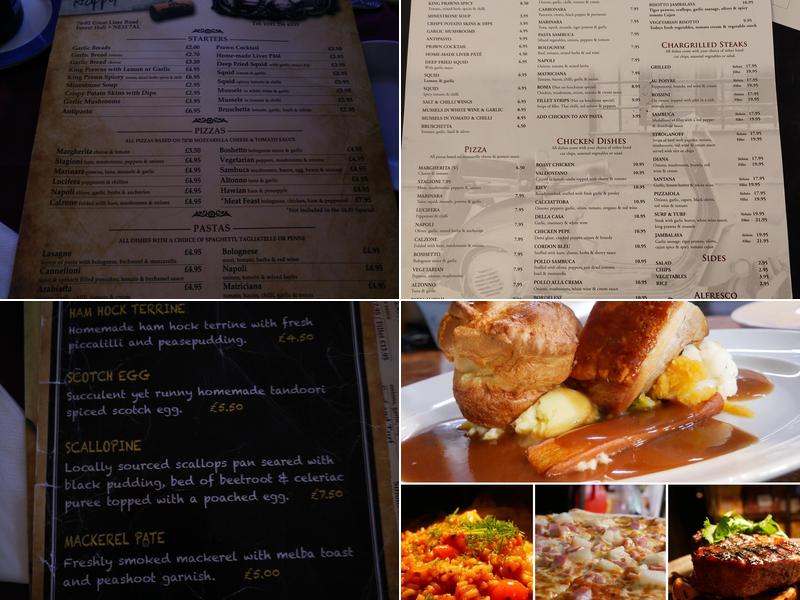 Sambuca Forest Hall Menu