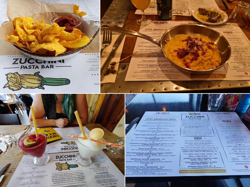 Zucchini Pasta Bar Menu