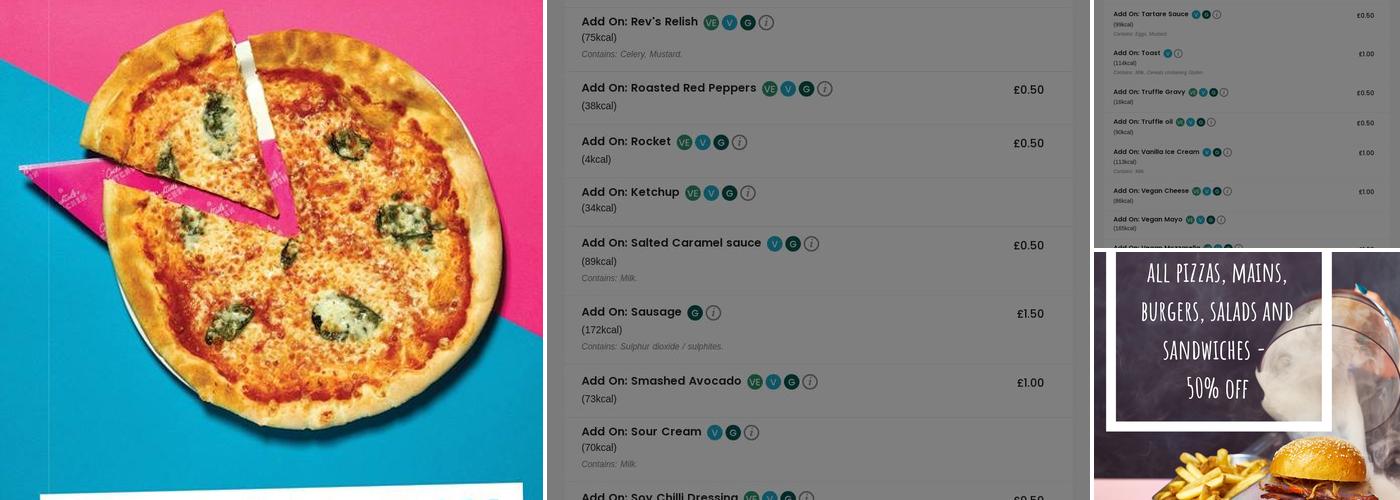 Revolution Newcastle Upon Tyne Menu