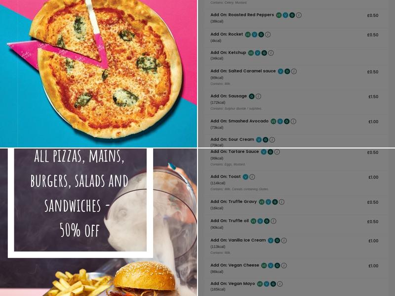 Revolution Newcastle Upon Tyne Menu