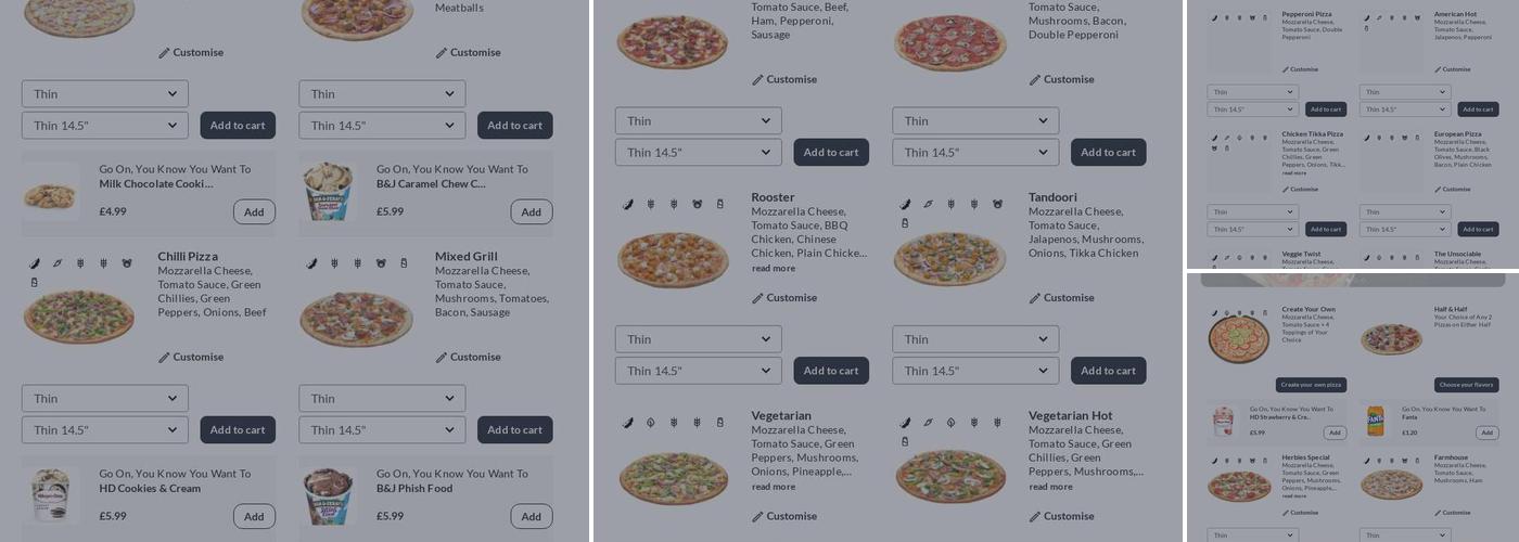 Herbies Pizza Staines Menu