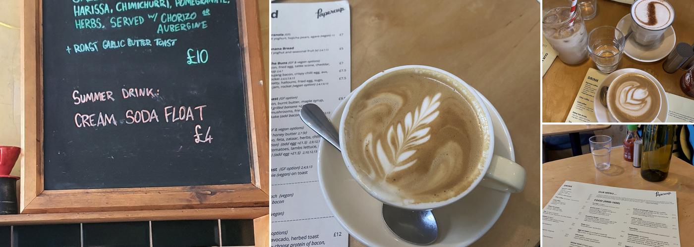 Papercup Coffee Company Menu