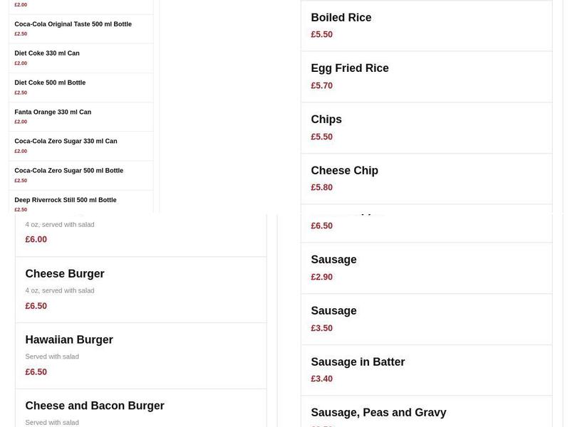 Toto Chinese Restaurant & Takeaway Menu