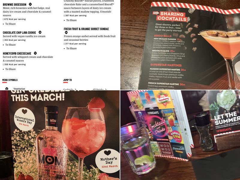 TGI Fridays - Trinity Leeds Menu