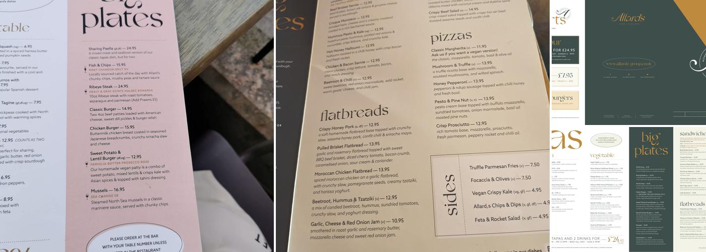 Allard's Lounge Menu