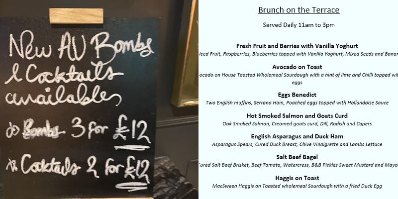 Phoenix Bar Jesmond Menu