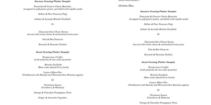 Malvern Bakehouse Ltd Menu
