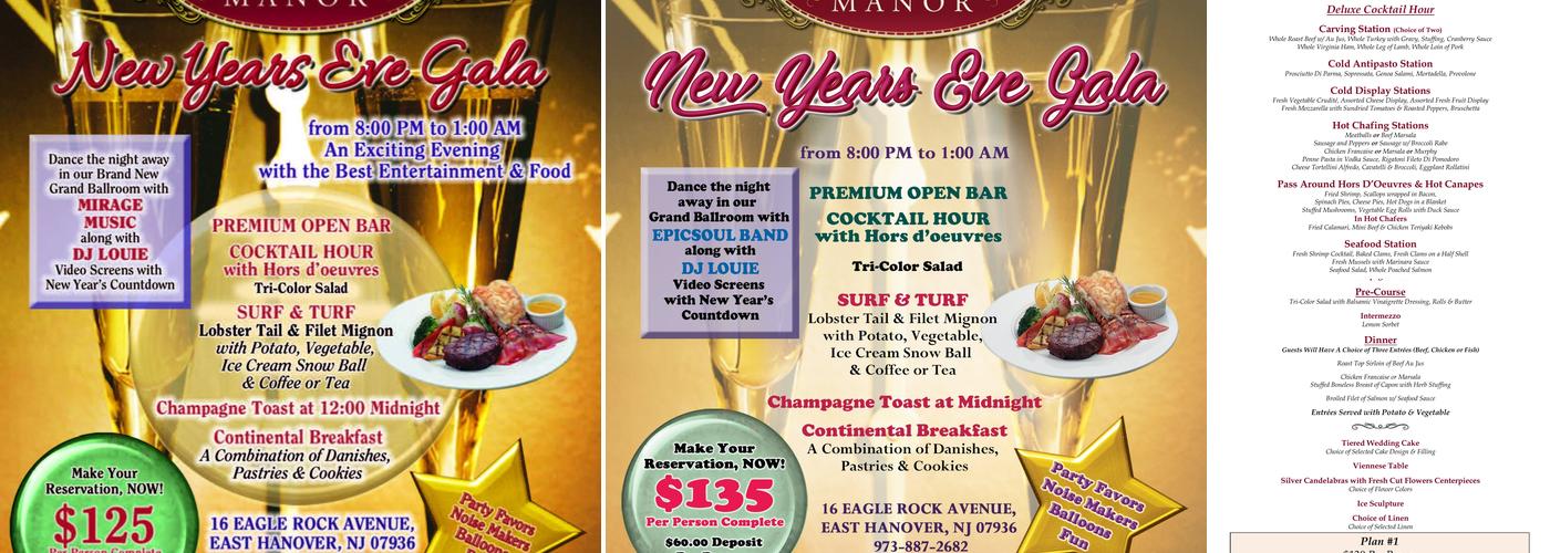 The Hanover Manor Menu
