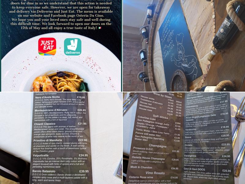 Osteria Da Gino Menu