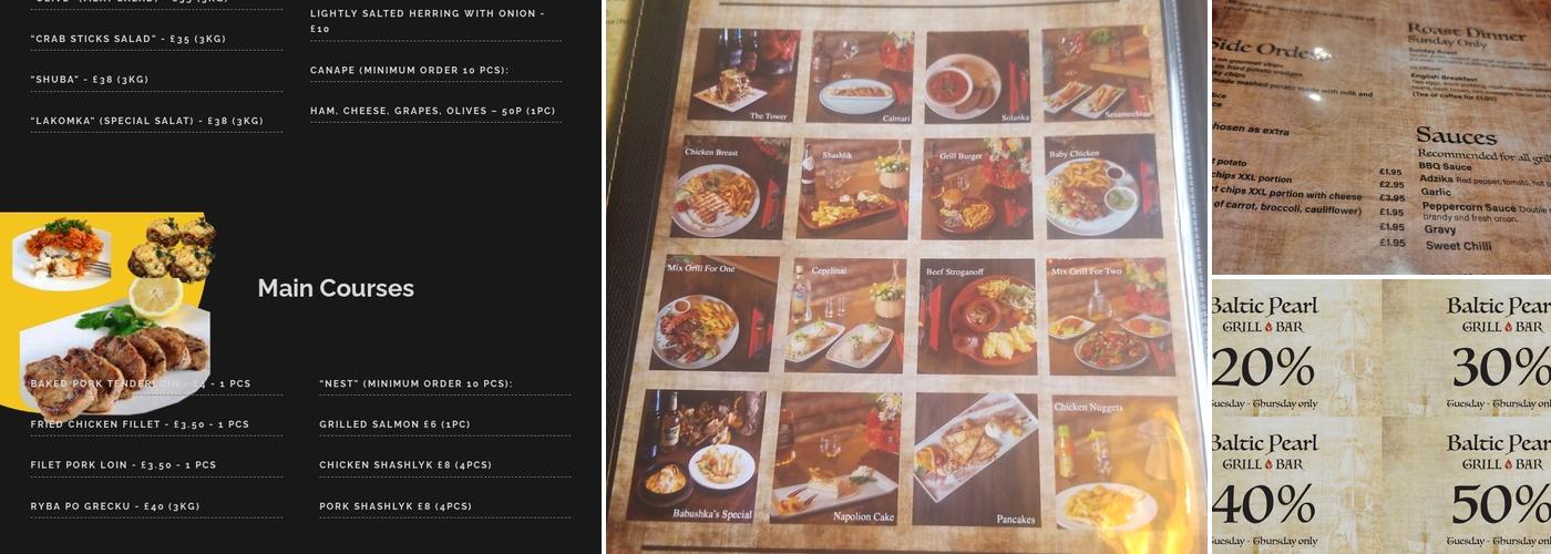 Baltic Pearl Menu