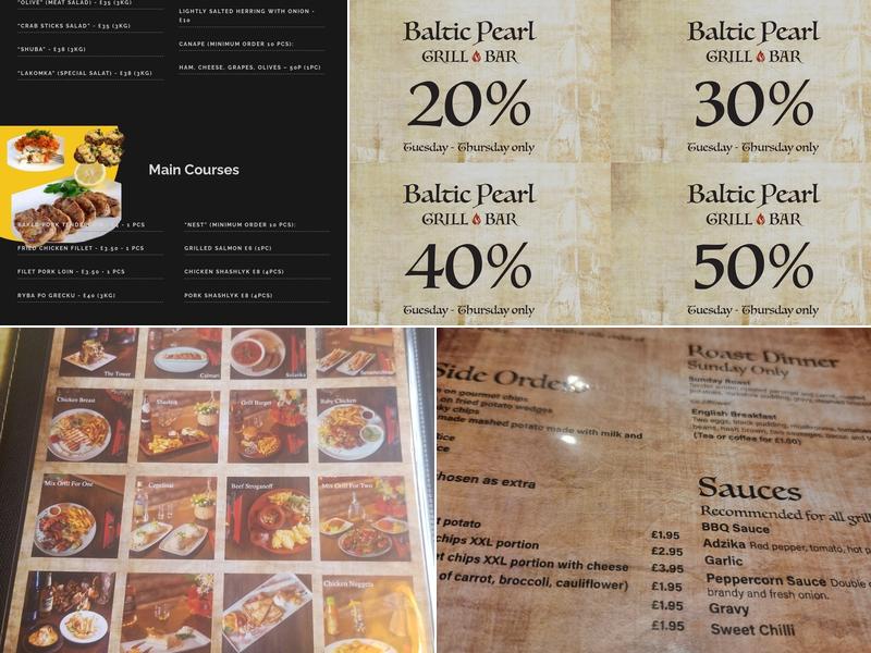 Baltic Pearl Menu