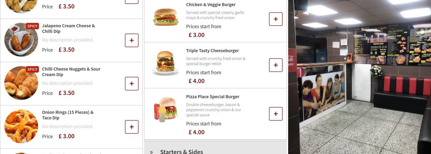 The Pizza Place Menu