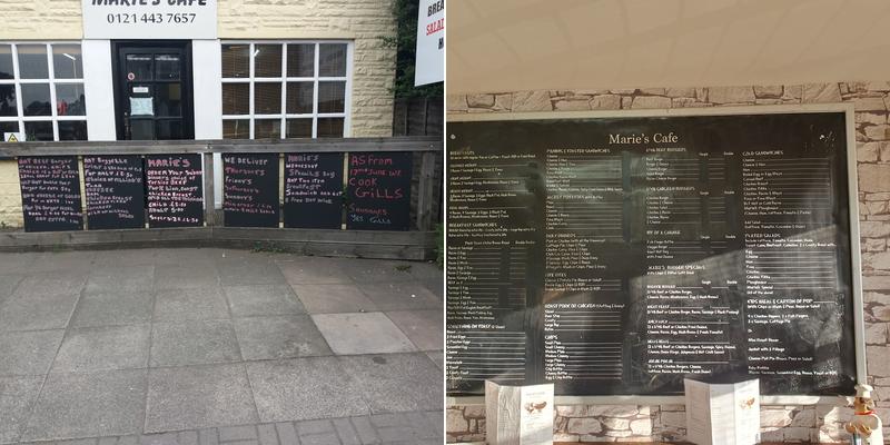 Maries Menu