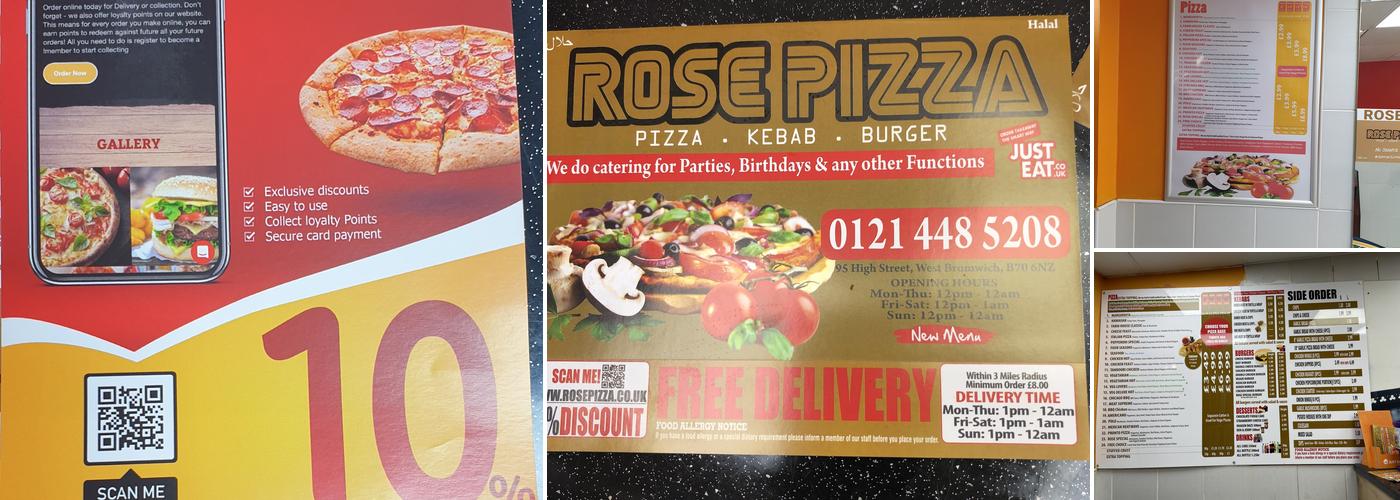 ROSE PIZZA Menu