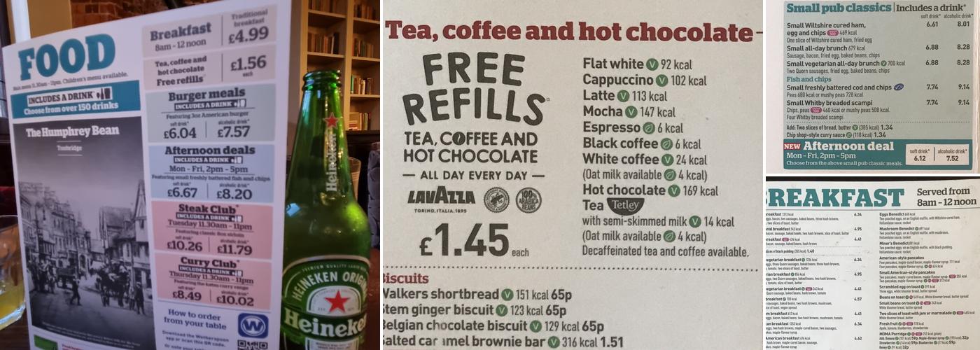 The Humphrey Bean - JD Wetherspoon Menu