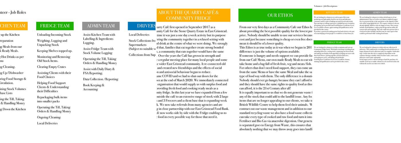 Quarry Café & Community Fridge Menu