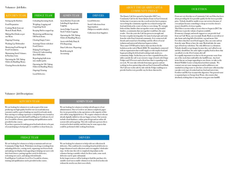 Quarry Café & Community Fridge Menu