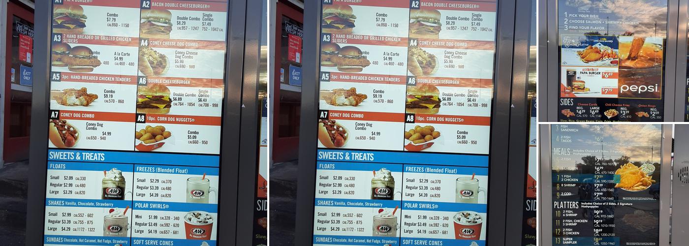 A&W Restaurant Menu
