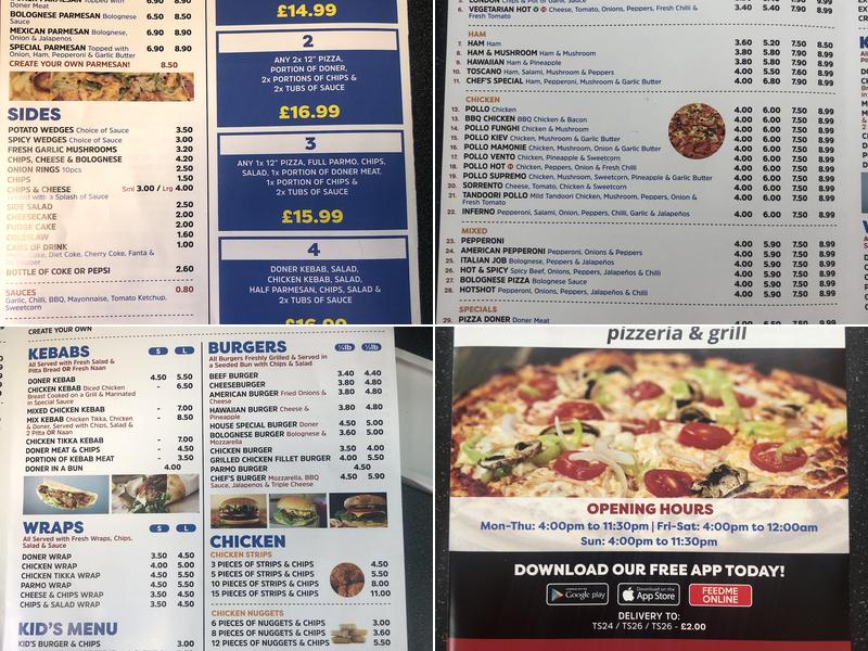 Siciliano Express Pizzeria & Grill Menu
