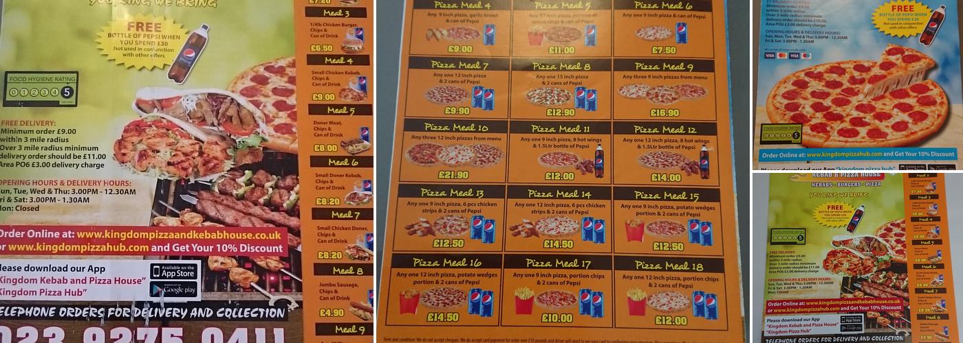 Kingdom Pizza Hub Menu