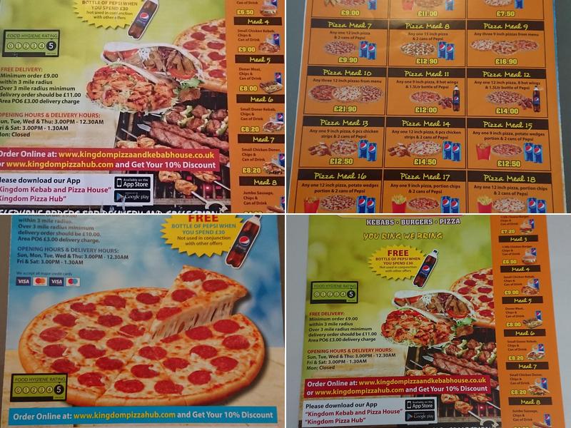Kingdom Pizza Hub Menu