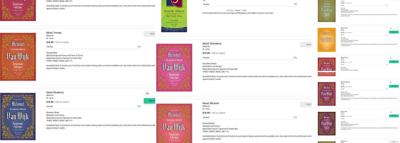 Van Wijk Winery Menu