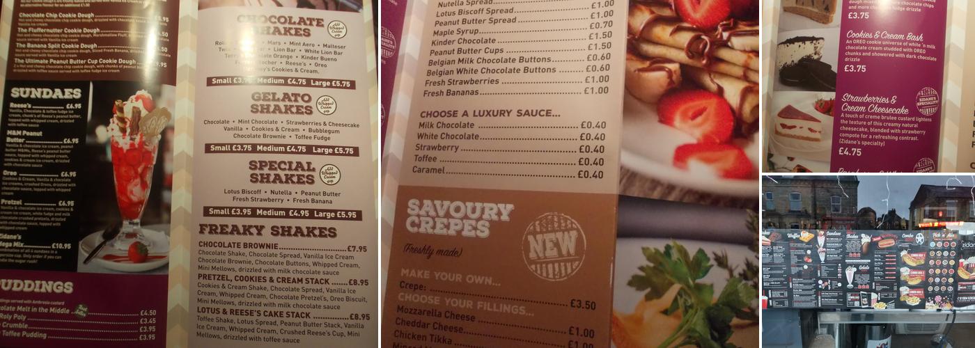 Zidane's Indulgence Menu