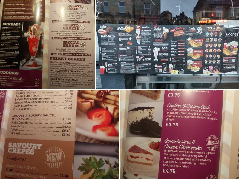 Zidane's Indulgence Menu