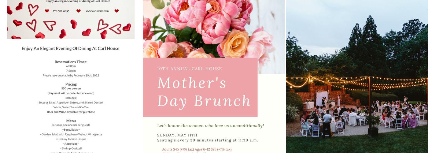 Carl House Menu