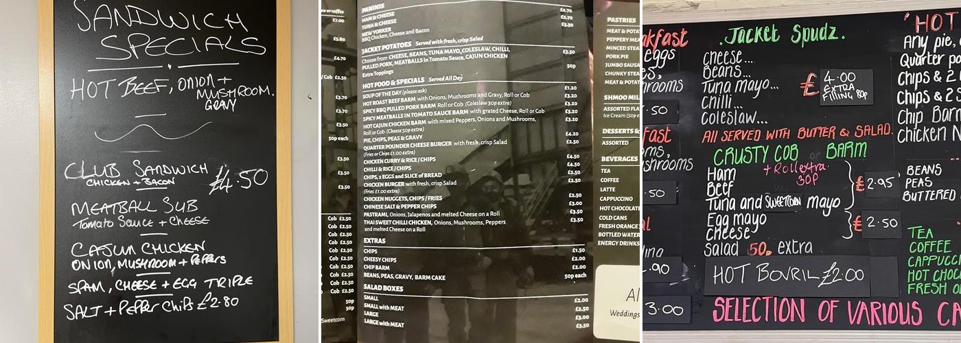 The Pit Stop Diner Menu