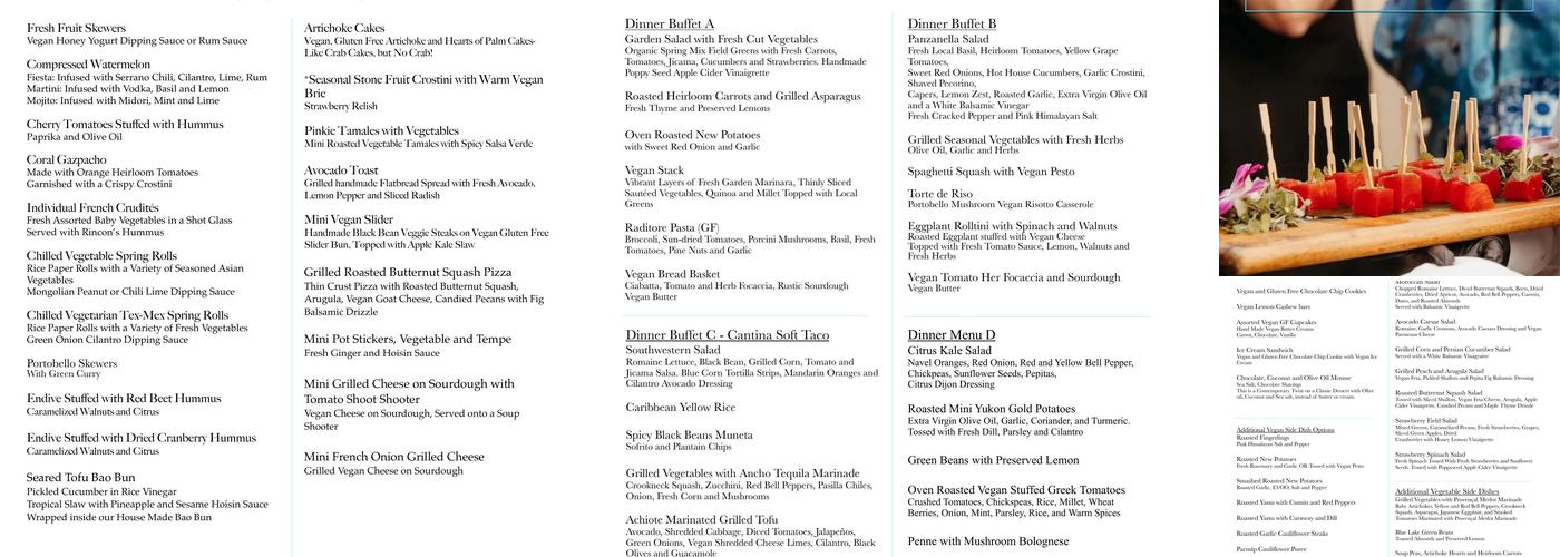 Events by Rincon Menu