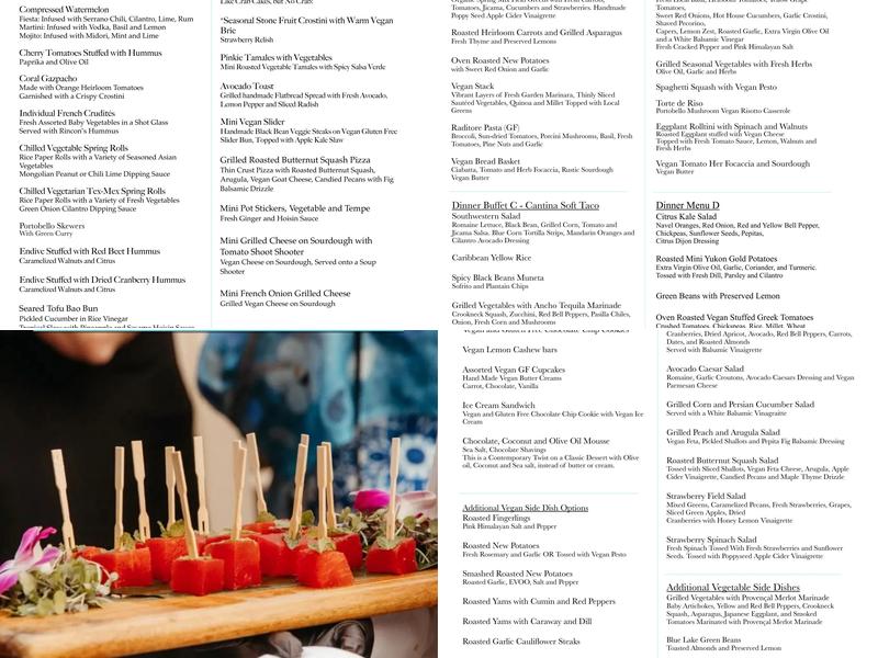 Events by Rincon Menu
