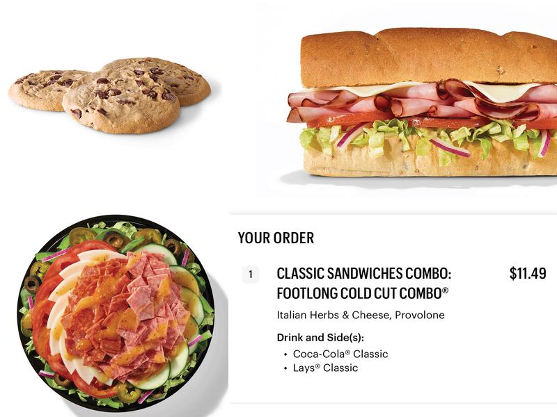 Subway Menu