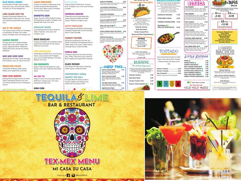Tequila & Lime Menu