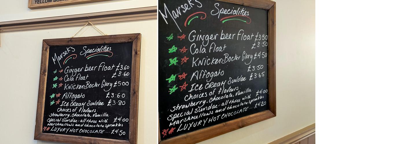 Marsek’s Coffee House Menu