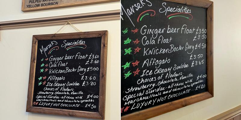 Marsek’s Coffee House Menu