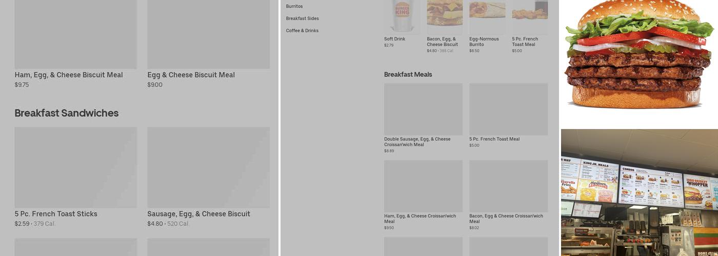 Burger King Menu