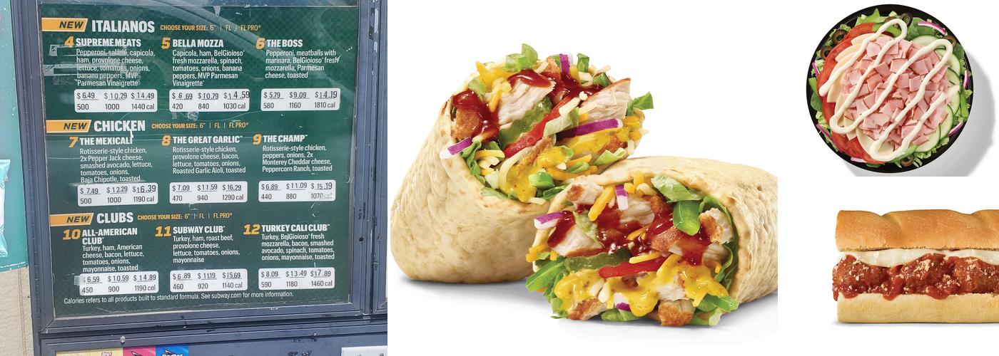 Subway Menu